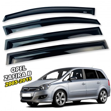 Дефлекторы окон Opel Zafira B 2005-2015  накладные (DEFL) Q2